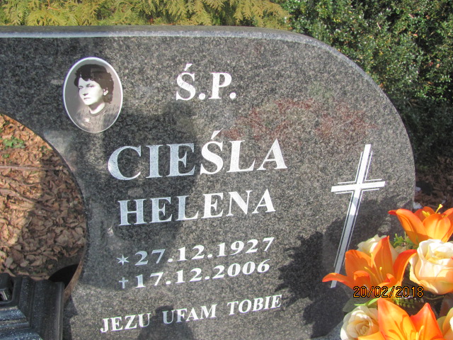 Helena Cieśla wzor37 - Grobonet - Wyszukiwarka osób pochowanych