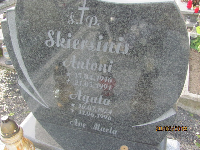 Antoni Siekiersinis wzor37 - Grobonet - Wyszukiwarka osób pochowanych
