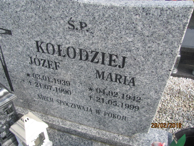 Maria Kołodziej wzor37 - Grobonet - Wyszukiwarka osób pochowanych