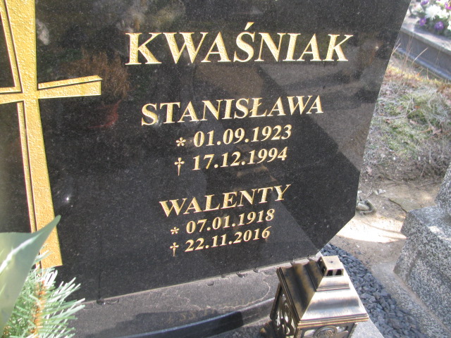 Stanisława Kwaśniak wzor37 - Grobonet - Wyszukiwarka osób pochowanych